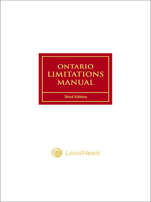 cover image of Ontario Limitations Manual